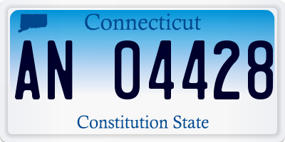 CT license plate AN04428