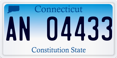 CT license plate AN04433