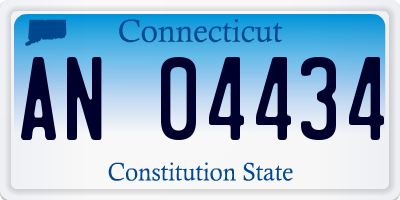 CT license plate AN04434