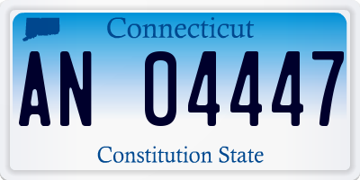 CT license plate AN04447