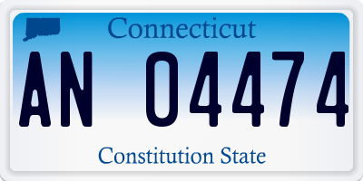 CT license plate AN04474