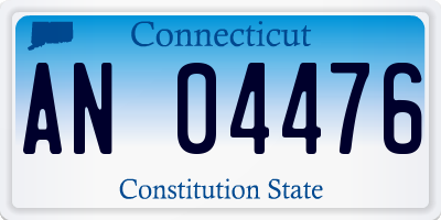 CT license plate AN04476