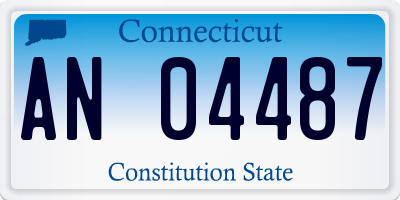 CT license plate AN04487
