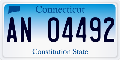 CT license plate AN04492