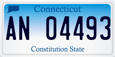 CT license plate AN04493
