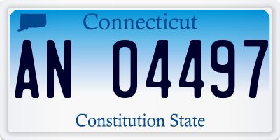 CT license plate AN04497