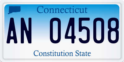 CT license plate AN04508
