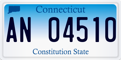 CT license plate AN04510