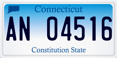 CT license plate AN04516