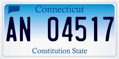 CT license plate AN04517