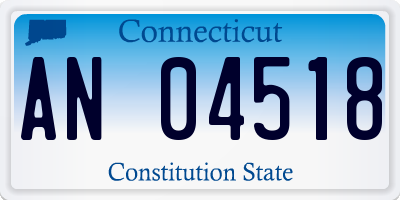 CT license plate AN04518