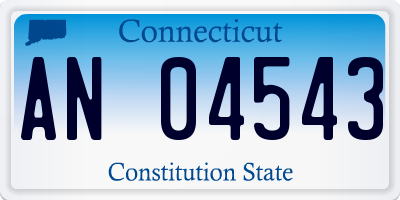 CT license plate AN04543