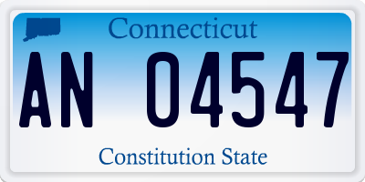 CT license plate AN04547