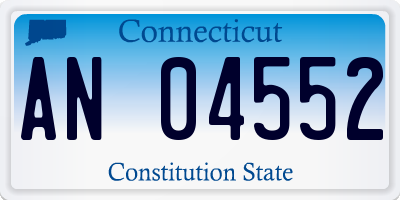 CT license plate AN04552