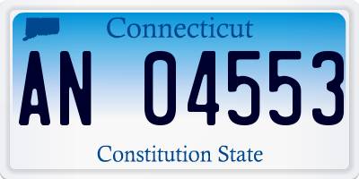 CT license plate AN04553