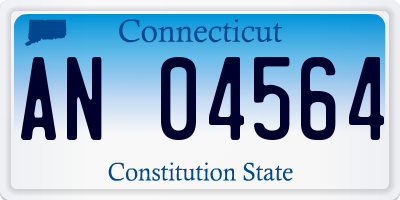 CT license plate AN04564