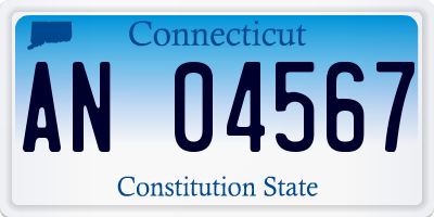 CT license plate AN04567