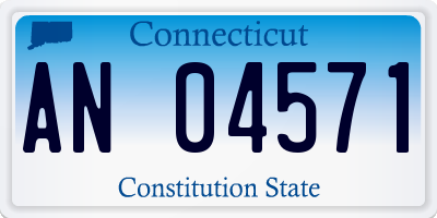 CT license plate AN04571