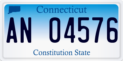 CT license plate AN04576