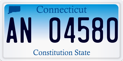 CT license plate AN04580