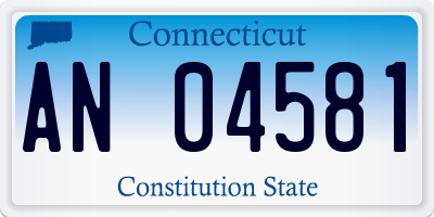 CT license plate AN04581
