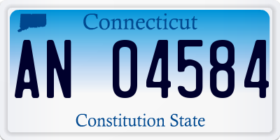 CT license plate AN04584