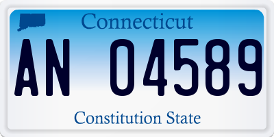 CT license plate AN04589