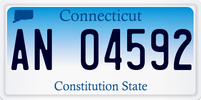 CT license plate AN04592