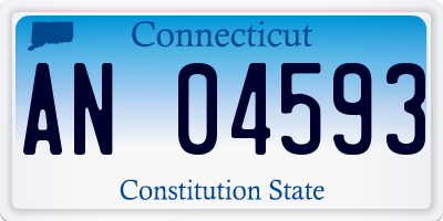 CT license plate AN04593