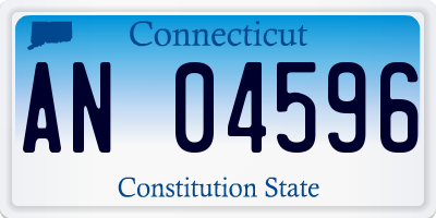 CT license plate AN04596
