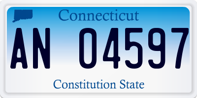 CT license plate AN04597