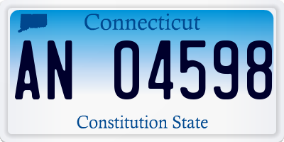 CT license plate AN04598