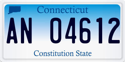 CT license plate AN04612