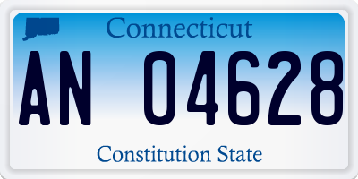 CT license plate AN04628