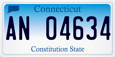 CT license plate AN04634