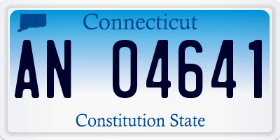 CT license plate AN04641