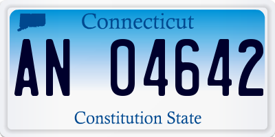 CT license plate AN04642
