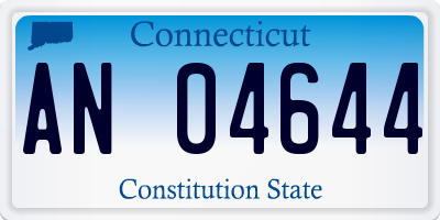 CT license plate AN04644