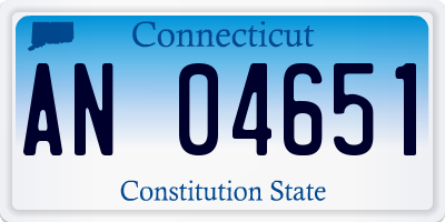 CT license plate AN04651