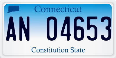 CT license plate AN04653