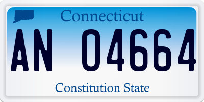 CT license plate AN04664