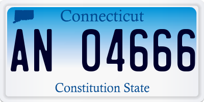 CT license plate AN04666