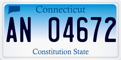 CT license plate AN04672