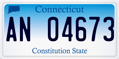 CT license plate AN04673