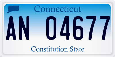 CT license plate AN04677