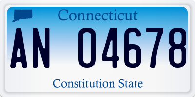 CT license plate AN04678