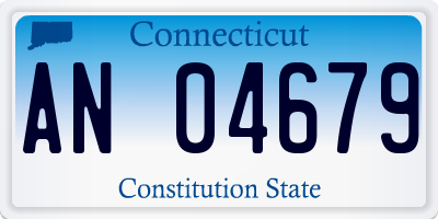 CT license plate AN04679
