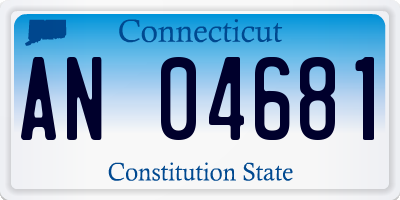 CT license plate AN04681