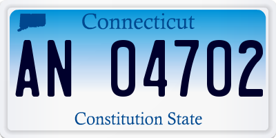 CT license plate AN04702