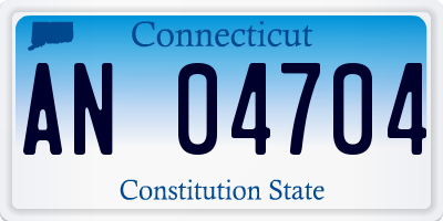 CT license plate AN04704